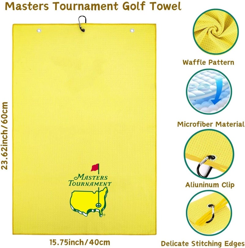 Amitrely Funny Golf Towel, Marsters Tournament, Funny Golf Towel for Golf Bags with Clip, Golf Gift for Men Husband Boyfriend Dad, Birthday, Cristmas Gifts for Fan (Yellow) - Image 2